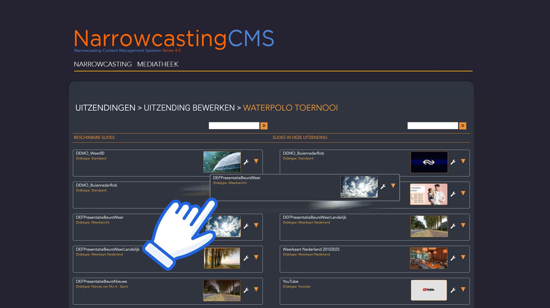 Online narrowcasting CMS – overzicht 2